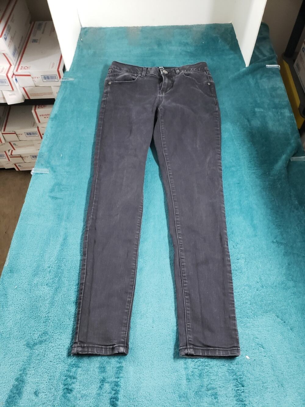 1822 Jeans Size 6 Women Black Stretch Denim Pants Ladies Mid Rise Skinny